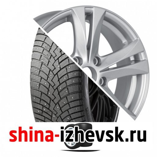 Колесо в сборе Pirelli Scorpion Ice Zero 2 215/60 R17 T 100 + NEO 744 6.5xR17 5x114.3 ET48 DIA67.1 Серебристый в Ижевске